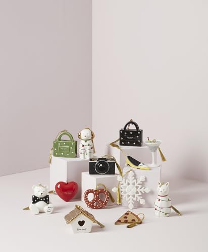 Kate Spade New York Be Jolly Snowflake Christmas Hanging Ornament - Porcelain Holiday Decor