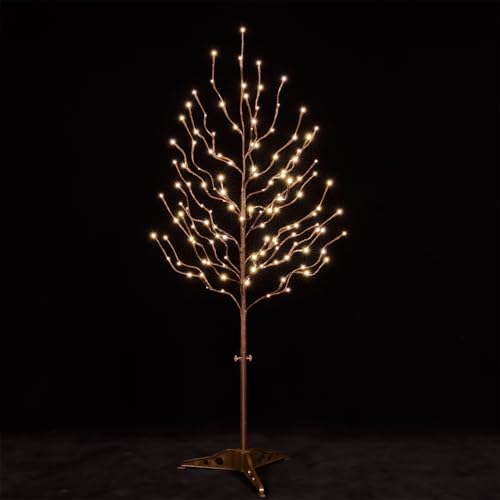 TYBEEU Star Light Tree Set 4ft, 5ft & 6ft with 600 Warm White LEDs - Indoor Outdoor Decor