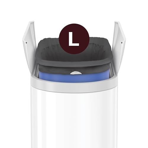simplehuman Butterfly Step Can 18L Diaper Trash Bin with Odor Control, Silent Close