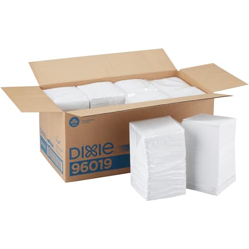 Georgia-Pacific Dixie 1-Ply Beverage Napkins - 8 Pack, White, 500 Napkins Per Pack, 4,000 Total - Disposable, Absorbent, Commercial Use
