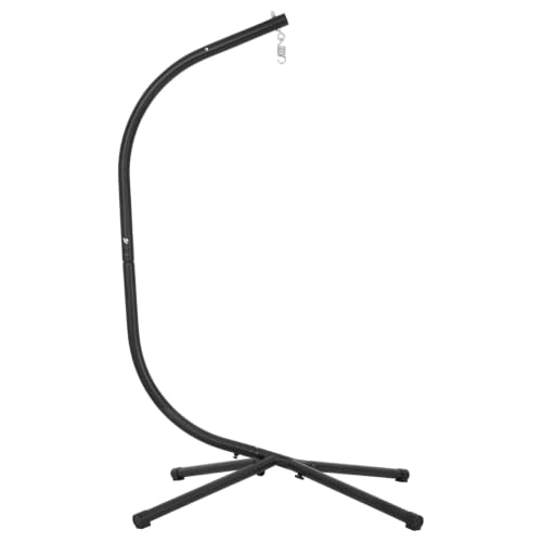 Heavy Duty Hammock Chair Stand - Outdoor Steel Frame with 360° Rotation, Supports 400 lbs, Includes Variation of Hammock C Stand