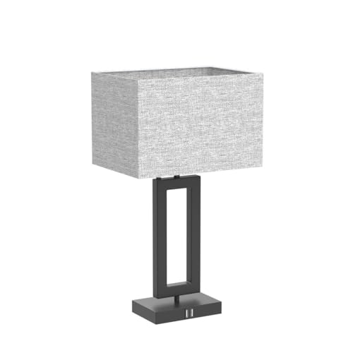 MoMyofdy 22’’ Gray Daylight Touch Control Table Lamp Set of 2 with USB Ports, Dimmable Bedside Lamps for Bedroom & Living Room