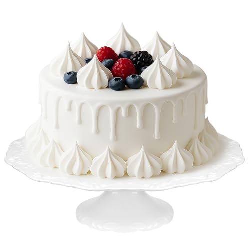 12-Inch White Cake Stand for 10-Inch Cakes Porcelain Pedestal Wedding Dessert Display