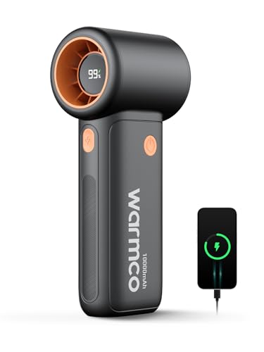 Portable Handheld Fan with 10000mAh Battery - Black