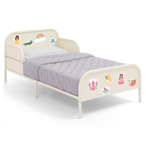 Delta Children Magic Magnet Toddler Bed with Book Storage - Oatmeal