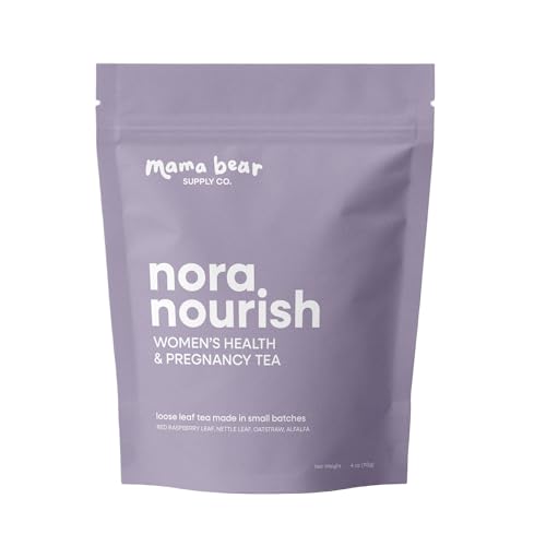 Nora Nourish Organic Pregnancy Tea - 4 oz (60 Servings) Herbal Support for Pregnancy & Postpartum - Variation of THIS listing