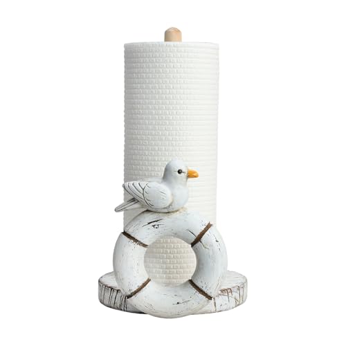 Bicuzat Retro Seagull Paper Towel Holder Stand, Resin Seagull Craft Decor