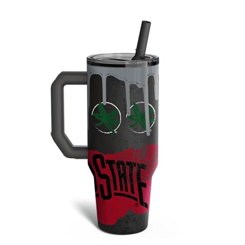 40oz Stainless Steel Tumbler - Ohio State Drip | Double Wall Insulated Flip Lid