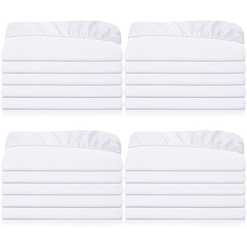 Preboun 20 Pack Fitted Sheets Twin Bulk with Pocket Elastic Corners,