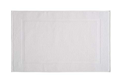 Amazon Basics 6-Pack 20x30 Inch White Cotton Bath Mats - Soft, Absorbent, Machine Washable