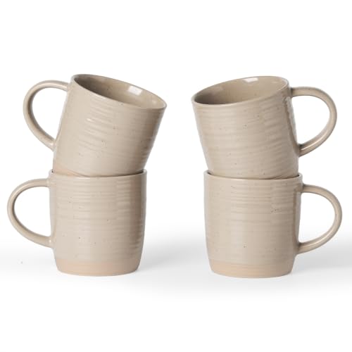 famiware Coffee Mugs Set of 4, 13 oz Mug Set, Ceramic Cup with Handle