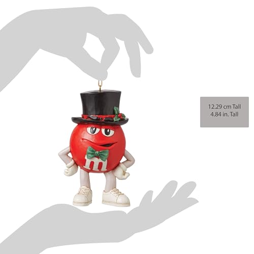 Jim Shore M&M's Red Character Ornament - Holiday Hanging Decor, 4.33 Inch