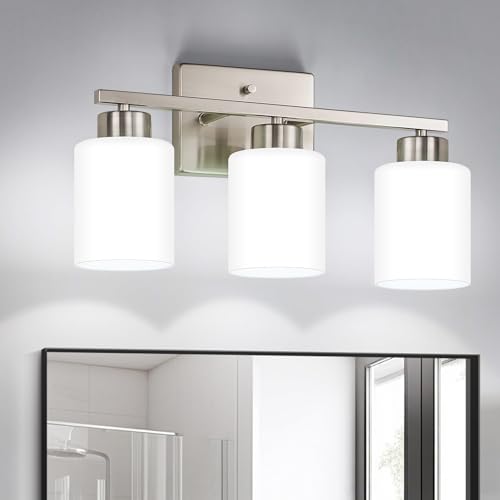 FonmYim Brushed Nickel Bathroom Vanity Light Fixture 17.3-Inch Over Mirror