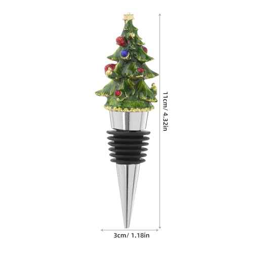 Christmas Wine Bottle Stopper: Decorative Christmas Tree Shape Wine Bottle Sealers for Christmas Party Wine Bottle