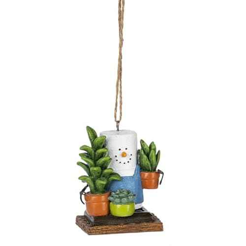 Ganz S'mores Crazy Plant Lady Ornament, Polyresin, 2.25 Inches Width, 2.63 Inches Height, Multicolor