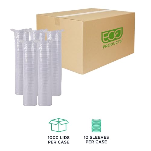 Recycled Coffee Cup Lids - White, 10-20oz, Case of 1000, Eco-Friendly, Made in USA