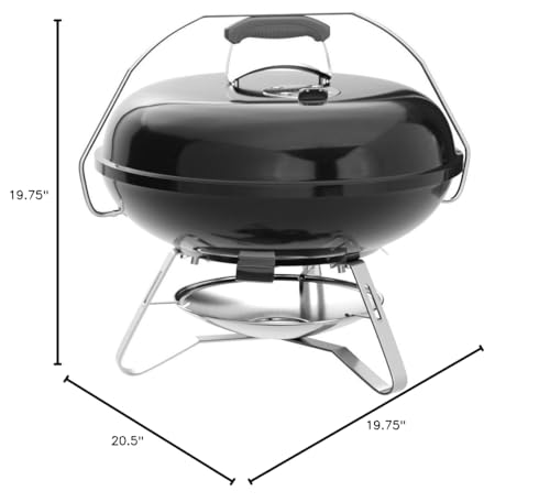 Weber Jumbo Joe Charcoal Grill 18-Inch Portable BBQ Black - Includes Ash Catcher
