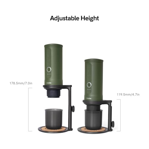 Universal Coffee Stand with Adjustable Height and Cork Pad - Portable & Durable