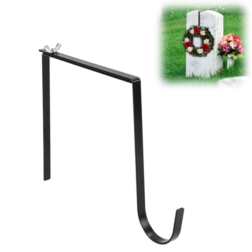 Headstone Wreath Hanger for 6-11 Inch Gravestones | Stainless Steel Cemetery Floral Stand