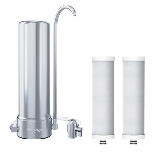 Waterdrop CTF-01 Countertop Water Filter for Sink Faucet - Stainless Steel / Basic-2 Filters