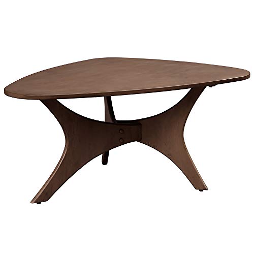 INK+IVY Blaze Brown Triangle Wood Coffee Table - Mid-Century Modern Accent Furniture