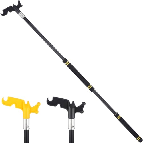 Lyrrhena 60in Christmas Light Hanging Tool with Black Tip - Stainless Steel, Heavy Duty