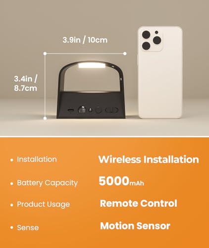 Black Motion Sensor Wall Light with Remote Control 3 Colors - 2 Pack