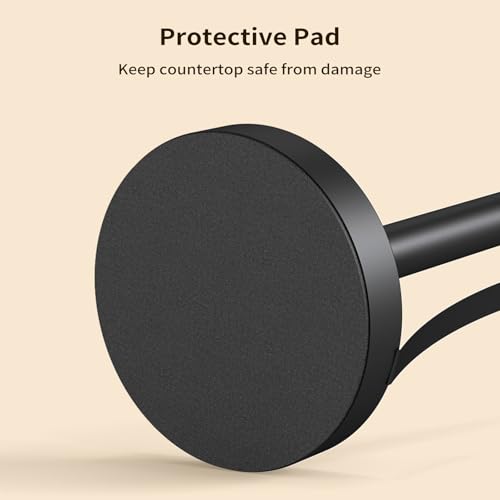 YUMORE Black Heavy Duty Paper Towel Holder with Weighted Base - 4.2lbs Kitchen Countertop Dispenser