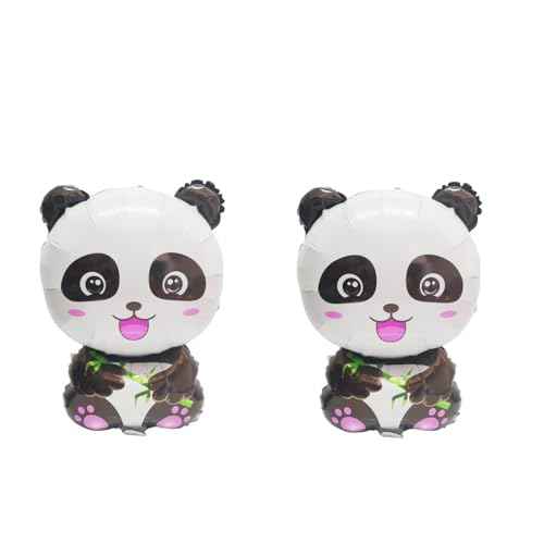 Morndew 2 PCS Bamboo Eating Panda Foil Balloons for Kids Themed Party Festival Party Birthday Party Baby Shower Wedding Party Decorations