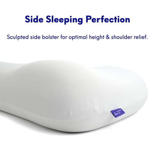 Deep Sleep Memory Foam Pillow for Side & Back Sleepers – Orthopedic Neck Support, Contour Design, Rejuvenating Rest, Calm Grey