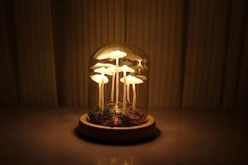Sofyee Hand-Made Night Light - Cute Retro Mushroom USB Finished Product - Home Decor & Gift