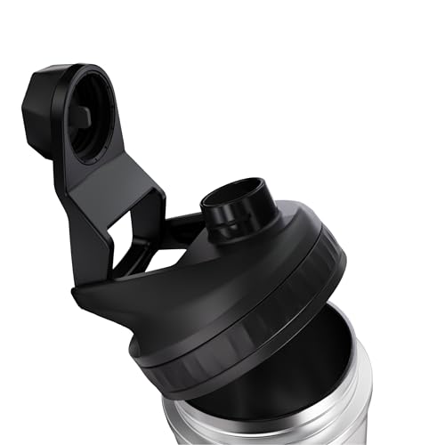 Electric Protein Shake Mixer Bottle 16 oz Stainless Steel - USB-C Rechargeable, Insulated, Leak-Proof Shaker Cup with Removable Lid