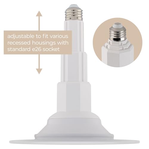 6in White LED Recessed Retrofit Light with Adjustable CCT - Pack of 4