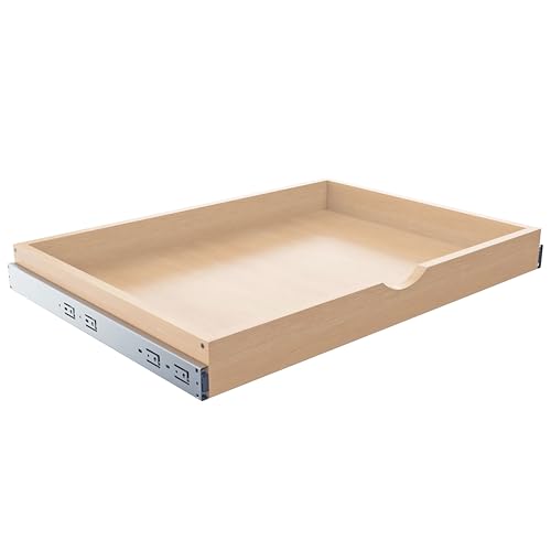 Mobirex Side Mount 30" W x 22" D Wooden Pull Out Cabinet Drawer Organizer - Easy Install