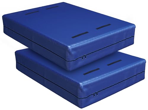 Queen Mattress Bag with 8 Handles - Extra Thick Reusable Moving Cover - Blue, Pack of 2
