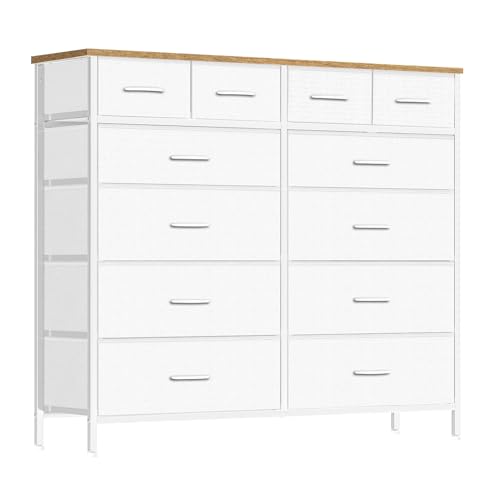 VASICAR 12-Drawer Dresser - Compact Bedroom Storage Chest - White, Variation of THIS listing