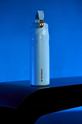 Hydrating 24 oz Stainless Steel Flip Straw Water Bottle - Messi Blue