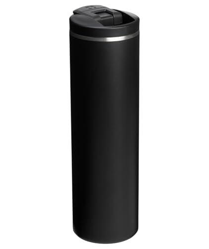 STANLEY Transit FlipTop Mug | Leakproof Coffee Travel Cup | Vacuum Insulated Stainless Steel | Stays Hot or Cold for Hours | BPA-Free | 20 oz | Black 2.0