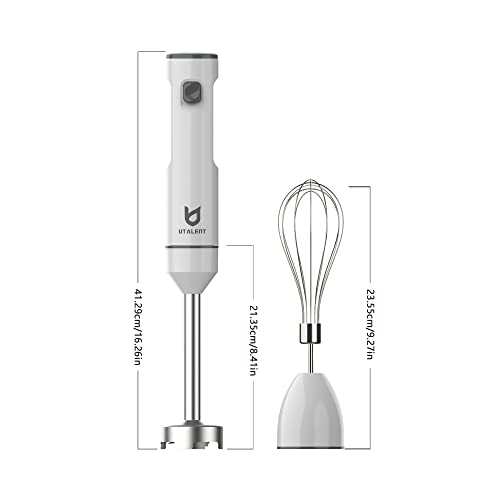 Cordless Hand Blender with Whisk - Rechargeable Food Mixer for Smoothies & Soups