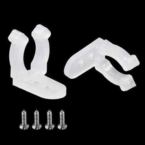 BokWin 100 pcs 3/8" LED Rope Light Clips Holder Neon Led Rope Clips for Hanging Christmas Light Outdoor Wedding LED Rope Lights(with 200 pcs Screws)
