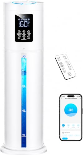 White Large Room 8L Smart Humidifier with App Control & Color Lights