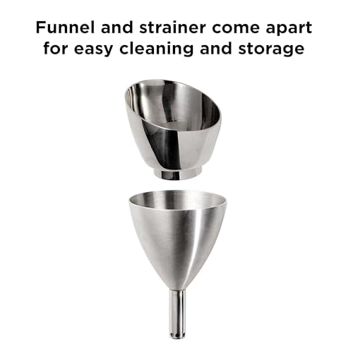 Rabbit Stainless Steel Wine Aerator Funnel with Sediment Strainer - Quick & Easy Wine Decanting