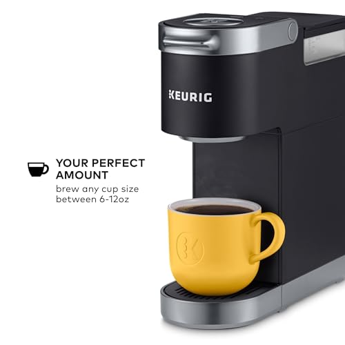 Keurig K-Mini Plus Single Serve Coffee Maker Matte Black, 6-12oz Brew, Holds 9 Pods, Travel Mug Friendly