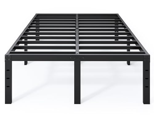 Queen Bed Frame - 18 Inch Sturdy Platform Bed with Storage - Queen Size