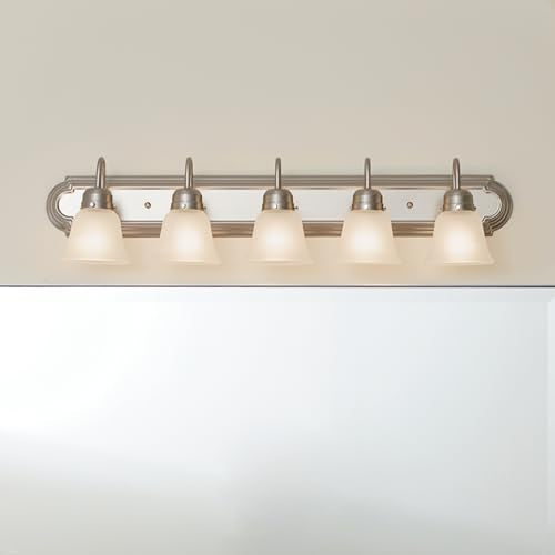 Kichler 5-Light Bathroom Vanity Light Fixture, Brushed Nickel, 36"