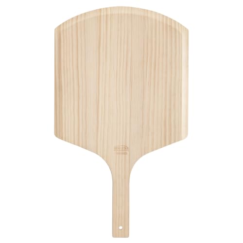 Wooden Pizza Peel - 16 x 14 Inch Blade, 24 Inch Overall | Basswood Baking Tool