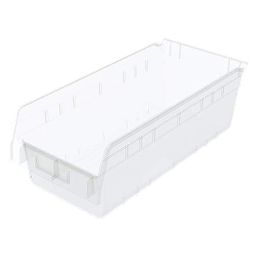Nesting Storage Bins Set of 8 - Clear Plastic Organizers for Pantry, Garage, and Closet