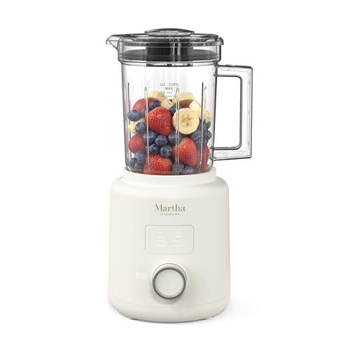 Martha Stewart Linen Cream 50oz Countertop Blender with 3 Speeds & 5 Presets