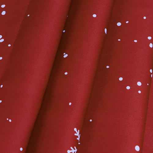 Quimoy Christmas Tablecloth 60¡¿84 Inch Rectangular, Washable Xmas Trees Snowflake Table Cover, Red Winter Xmas Snowman Table Cloth for Christmas Party Picnic Kitchen Dinner Decor