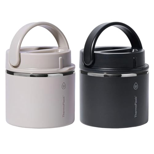 20 oz Insulated Stainless Steel Food Jar Set - Leakproof & Vacuum Sealed